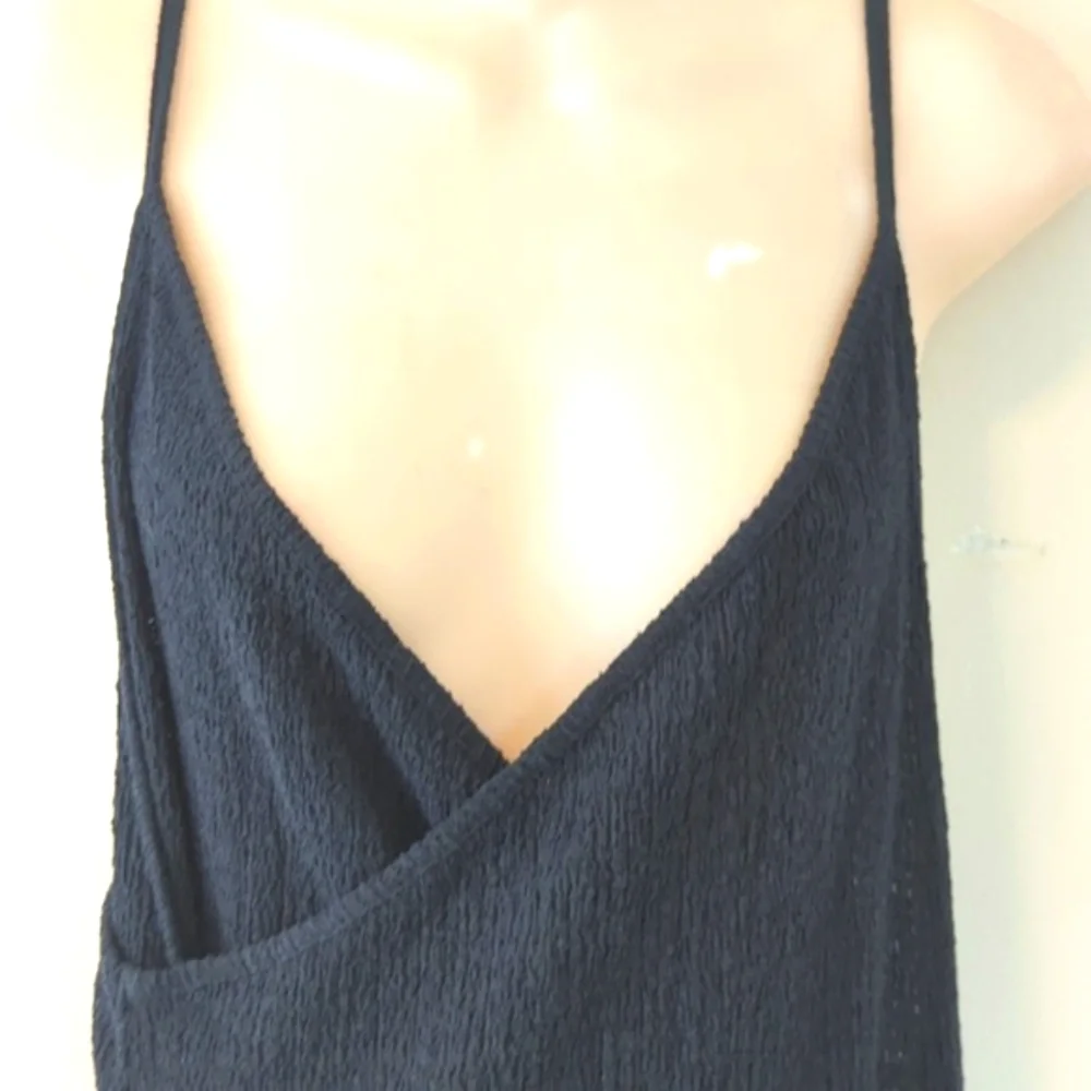 Free People Beach Textured True Wrap Strappy Maxi Dress L - Picture 7 of 16